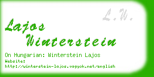 lajos winterstein business card